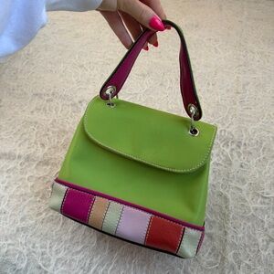 Tommy Hilfiger Y2K Lime & Bubblegum Mini Top Handle Bag